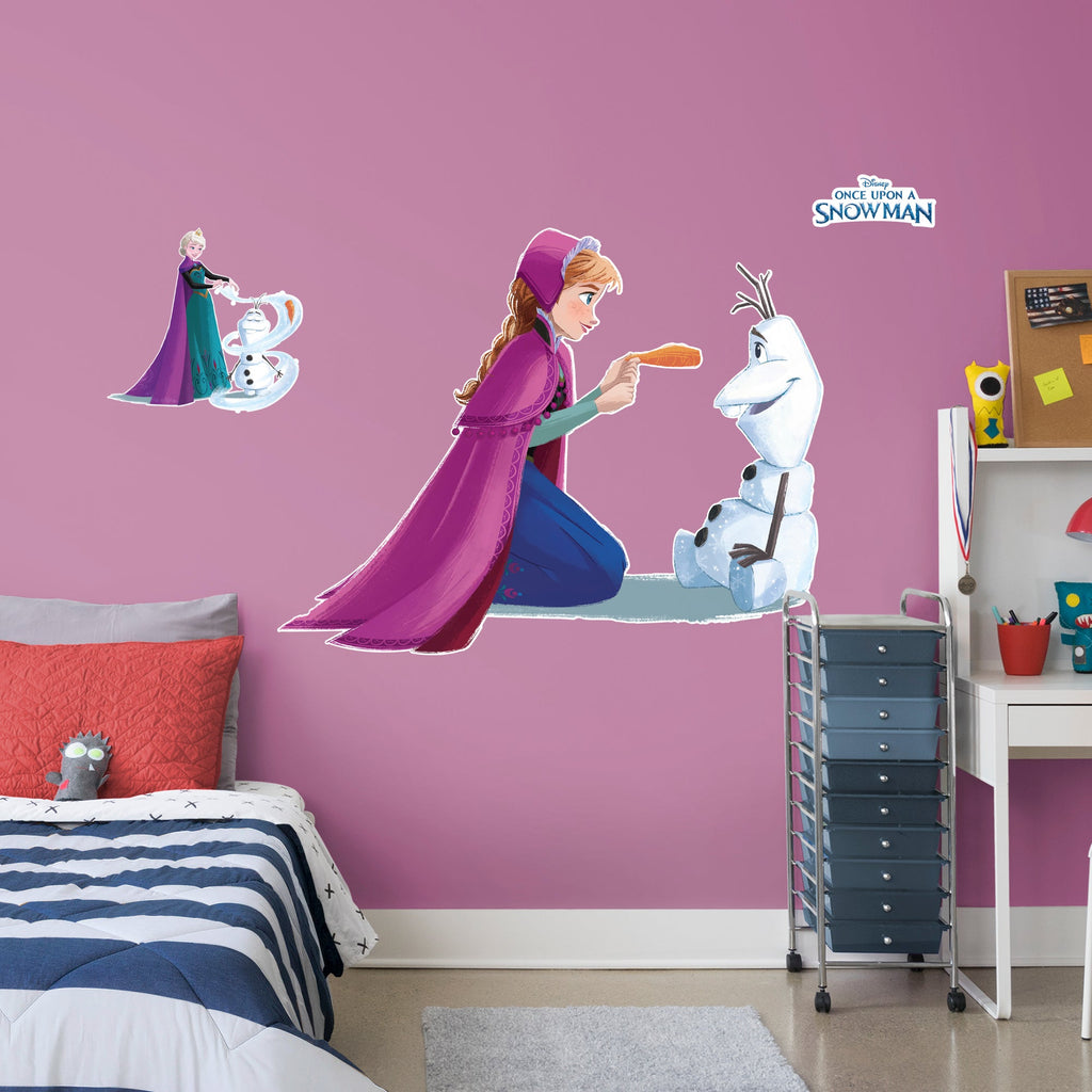 Olaf & Anna: Nose - Frozen - Once Upon A Snowman - Officially Licensed Disney Removable Wall Decal