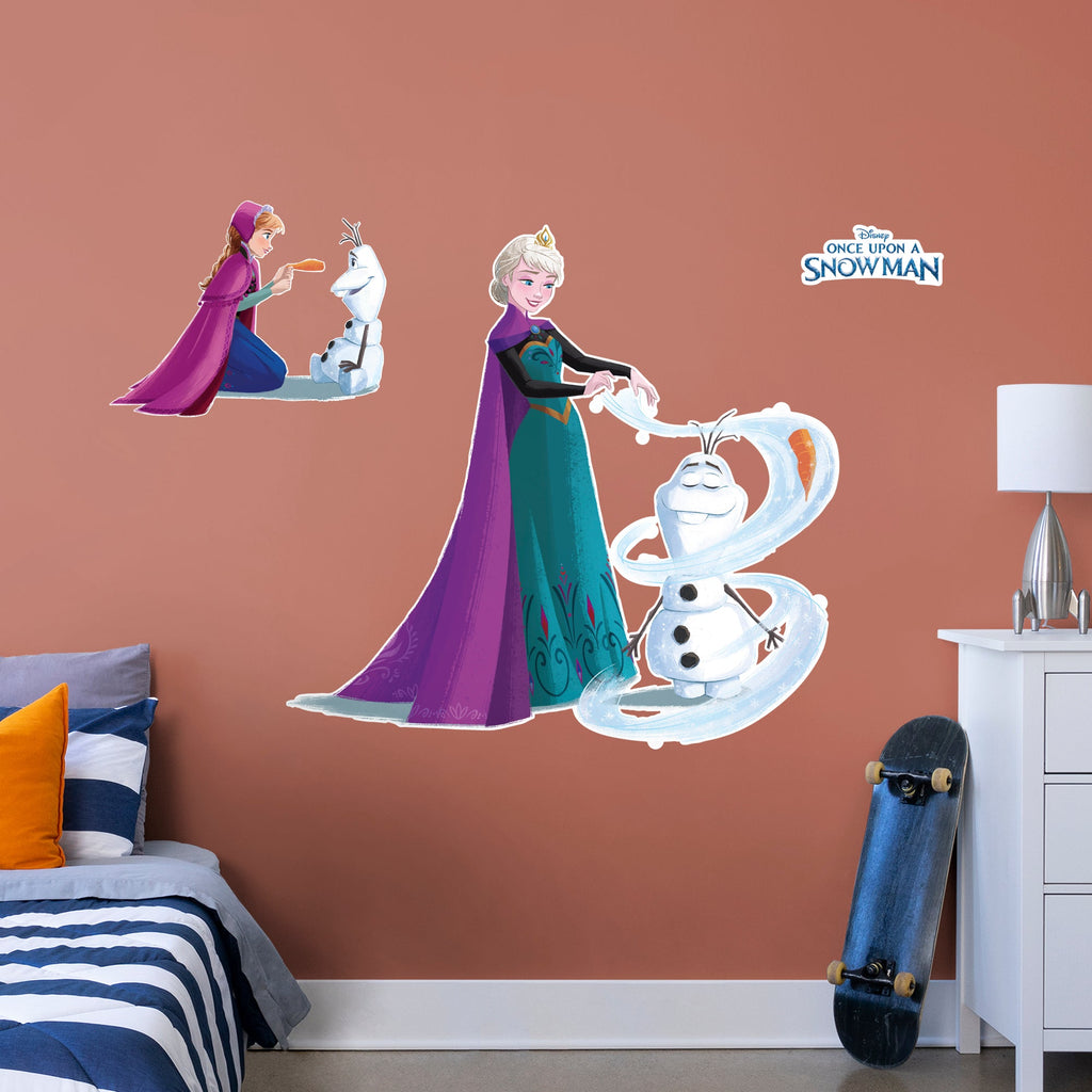 Olaf & Elsa: Frozen - Once Upon A Snowman - Officially Licensed Disney Removable Wall Decal