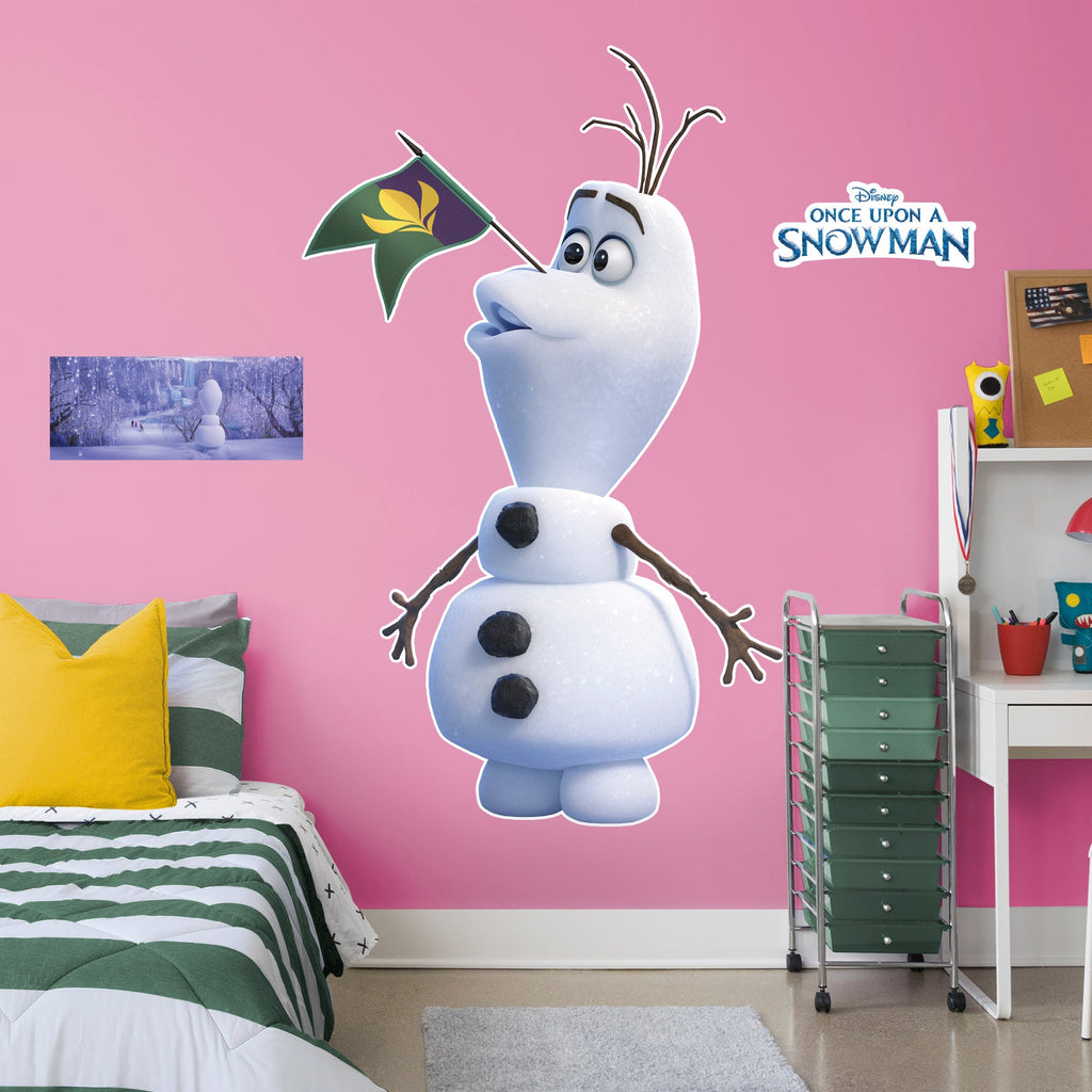 Olaf: Flag - Once Upon A Snowman - Officially Licensed Disney Removable Wall Decal