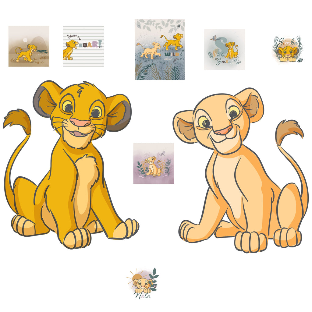 Lion King Simba and Nala Before the Bloom - Officially Licensed Disney ...