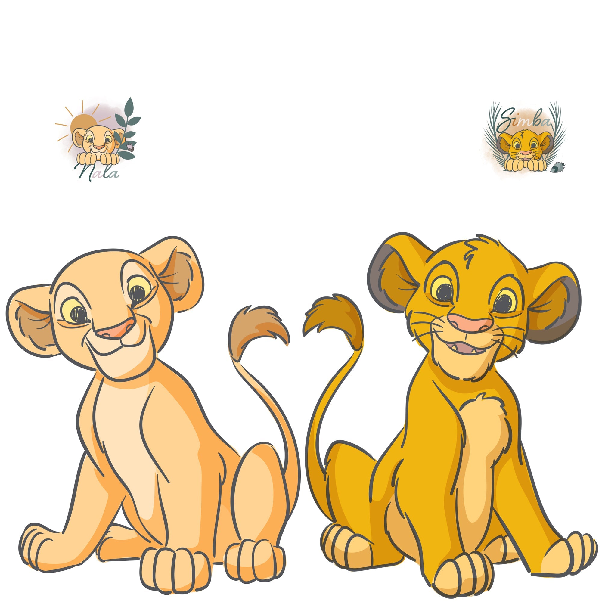 Lion King Simba and Nala Before the Bloom - Officially Licensed Disney ...