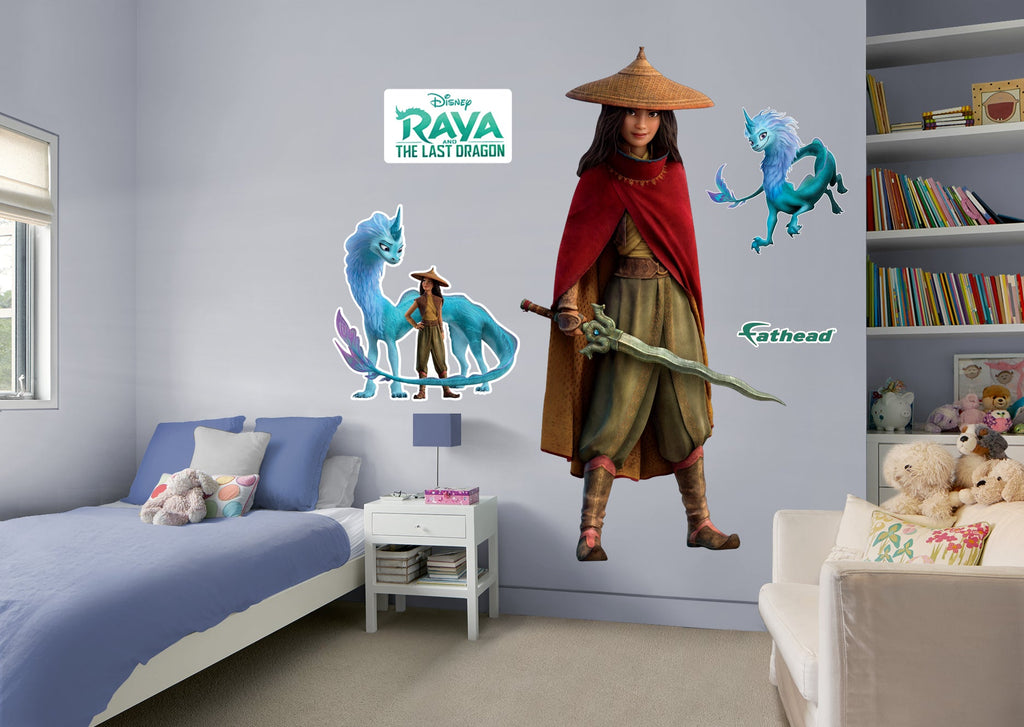 Raya and The Last Dragon Raya and the Red Cloak RealBig  - Officially Licensed Disney Removable Wall Decal