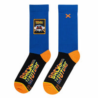 Back to the Future "Patch" Men's Crew Sideways Socks (Size 8-12)