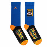 Back to the Future "Patch" Men's Crew Sideways Socks (Size 8-12)