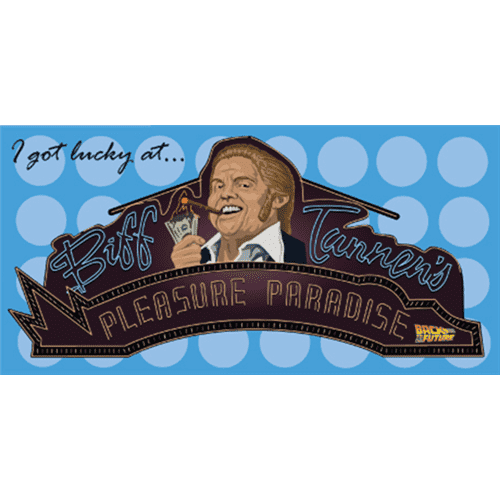 Back to the Future Part II Biff's Pleasure Paradise Beach Towel