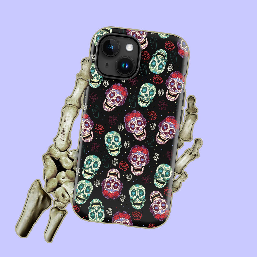 Sugar Skulls Day Of The Dead iPhone Case