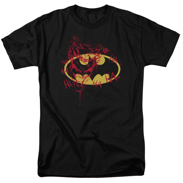 Batman Logo With The Joker Graffiti DC Adult T-Shirt