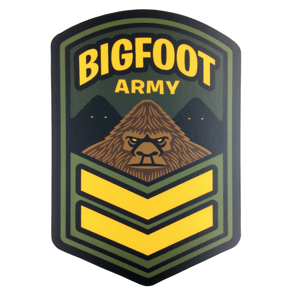 Bigfoot Army military insignia cryptozoology sticker