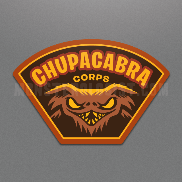 Chupacabra Corps military insignia cryptozoology sticker