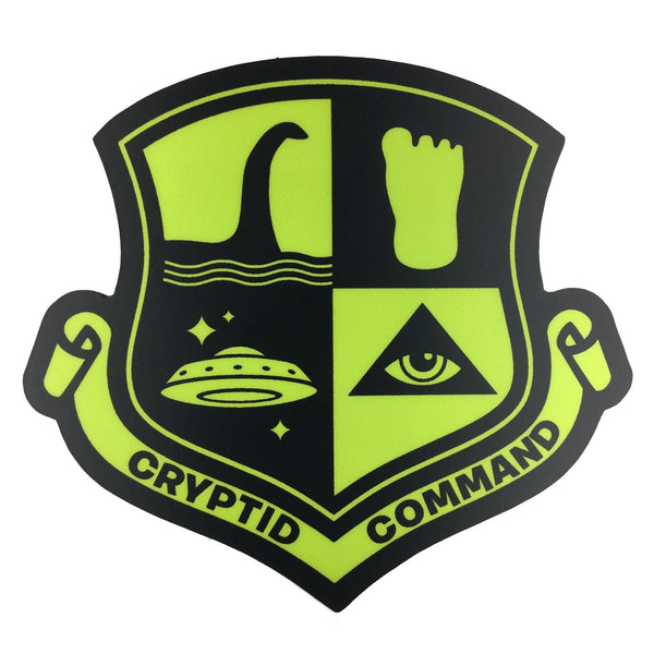 Cryptid Command military insignia cryptozoology sticker