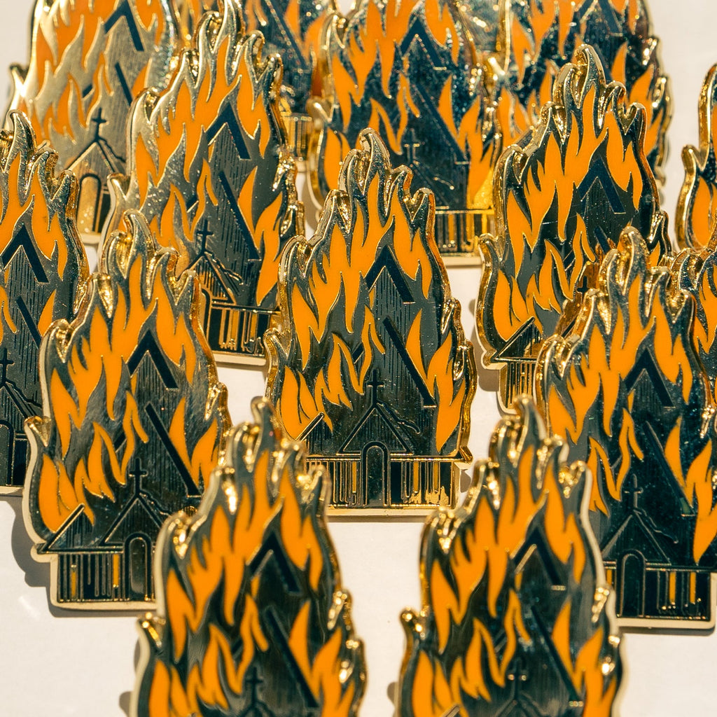 Burning Church Pin