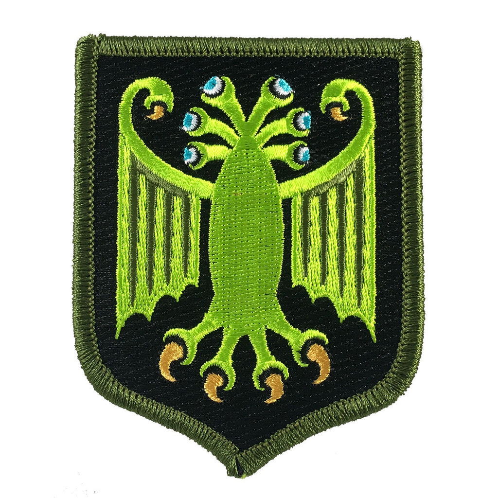 Elder Thing heraldic shield embroidered patch (Arkham variant)