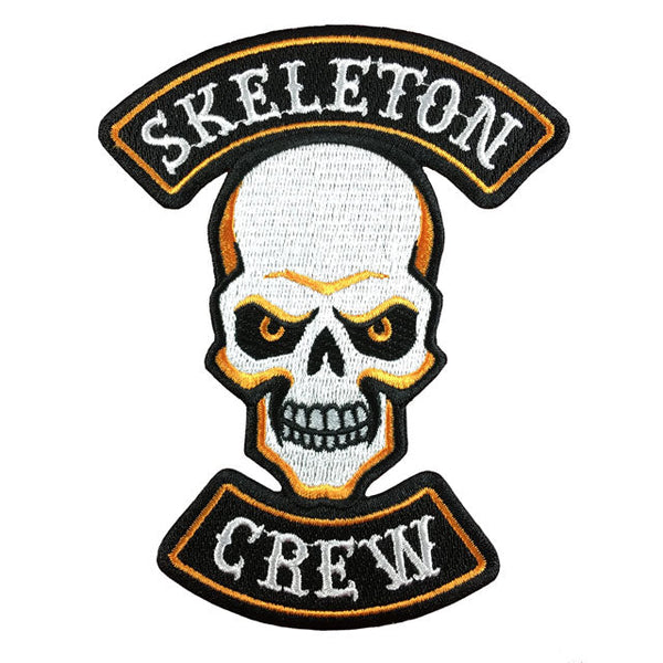 Skeleton Crew skull Halloween biker patch