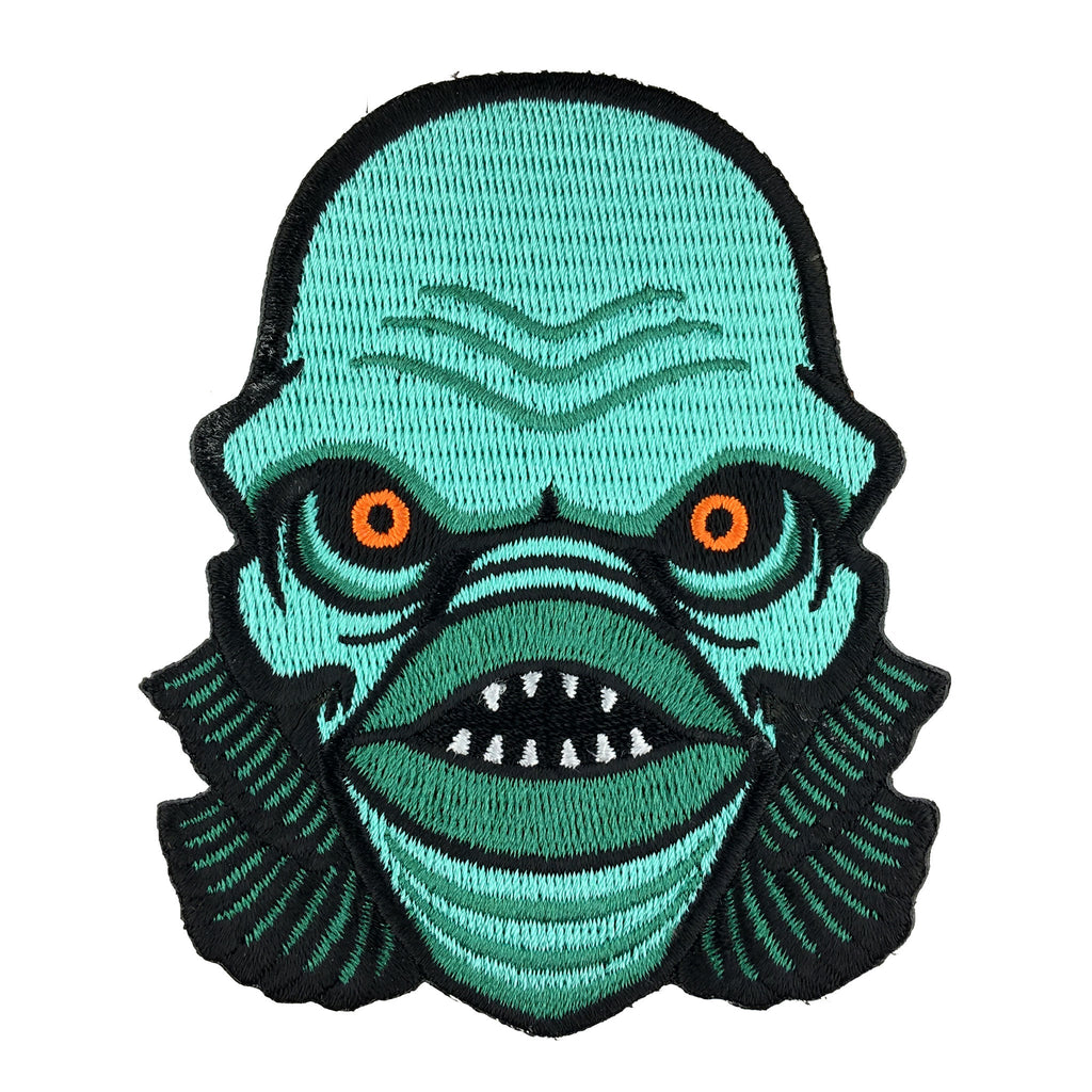 Lagoon Creature head embroidered patch