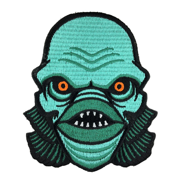 Lagoon Creature head embroidered patch
