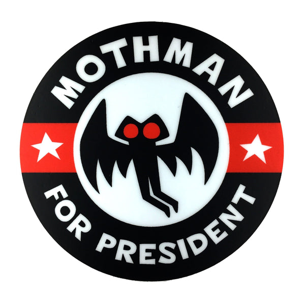 Mothman For President campaign sticker