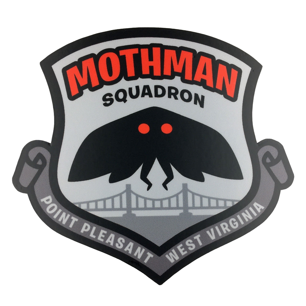 Mothman Squadron military insignia cryptozoology sticker