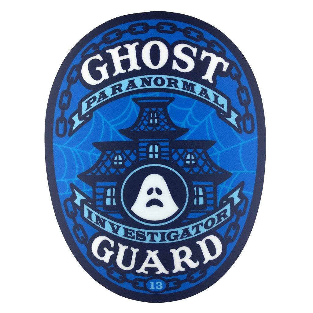 Paranormal Investigator police badge ghost sticker