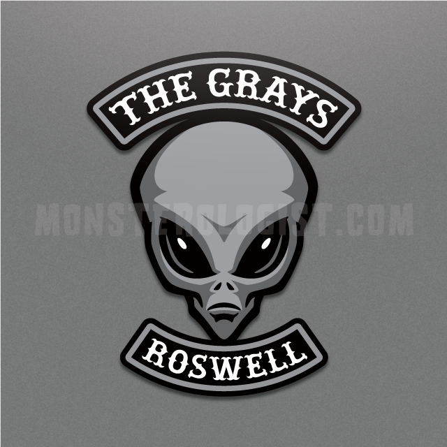 The Grays motorcycle club alien UFO sticker