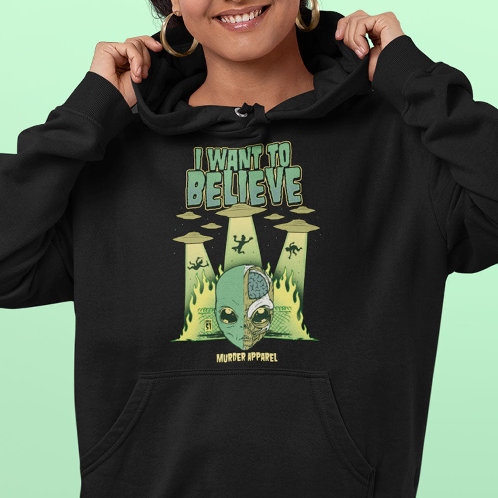 I Want To Believe Alien Hoodie