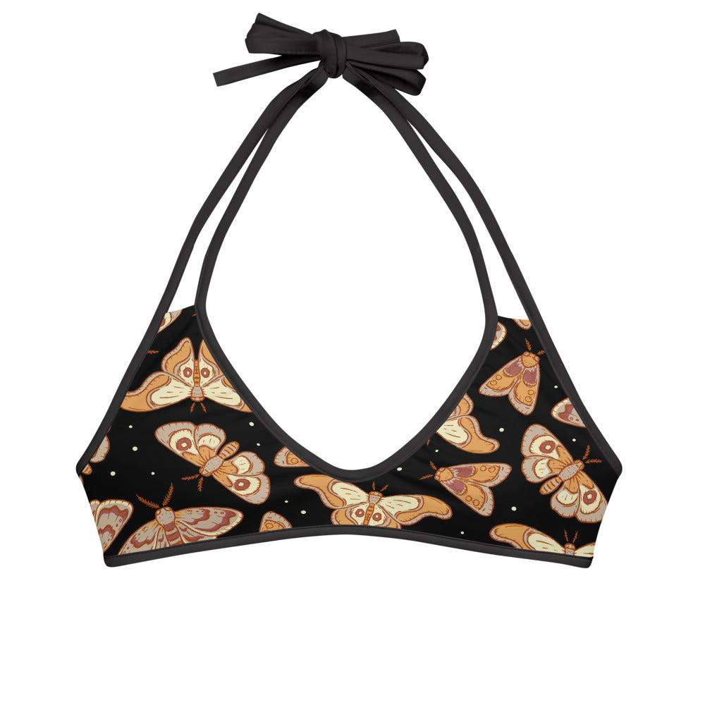 Gothic Moths Bikini Top