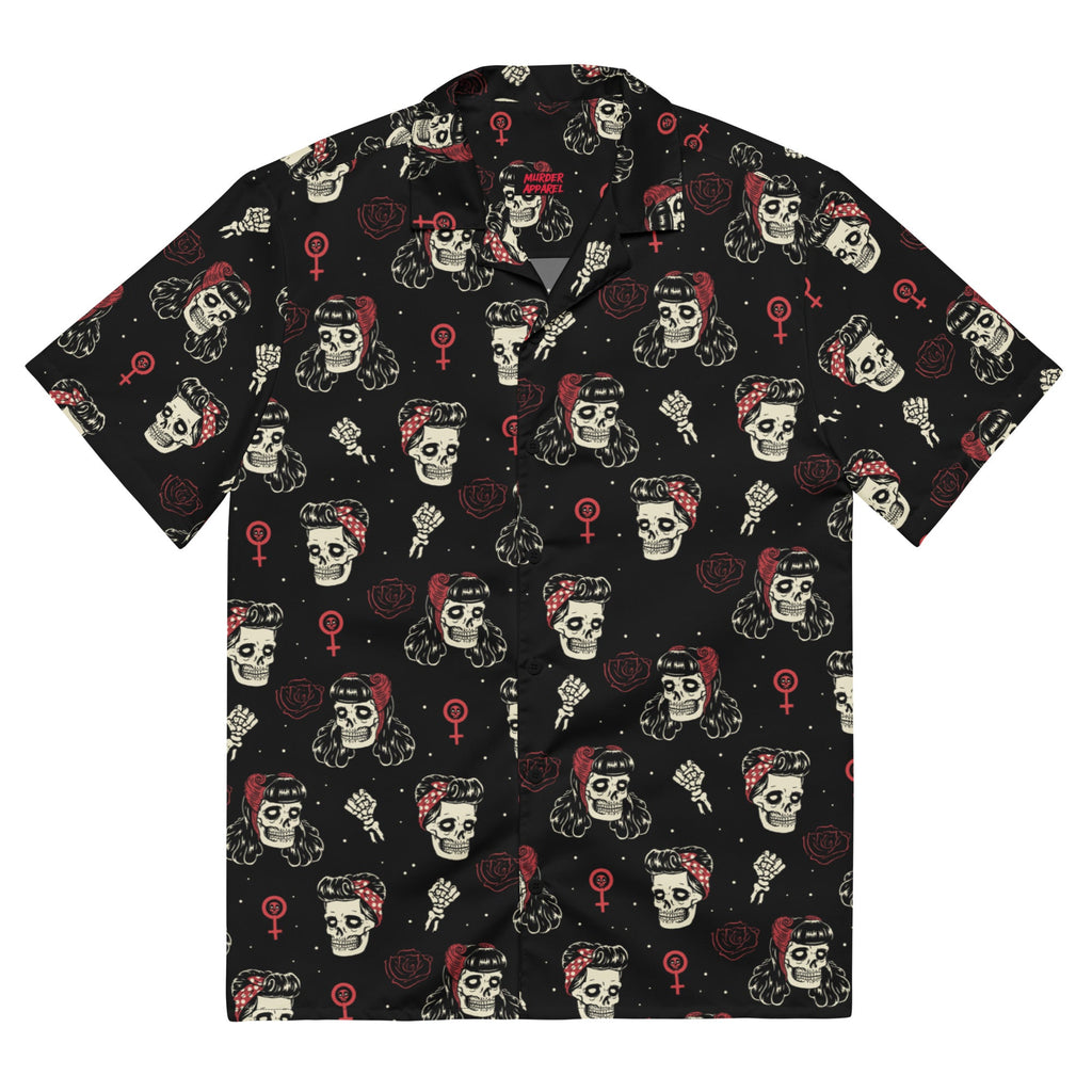 Undead Rosie Riveter Button-up