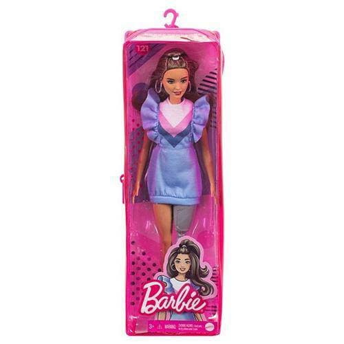 Barbie Fashionista #121 Brunette with Prosthetic Leg, Sweater Dress