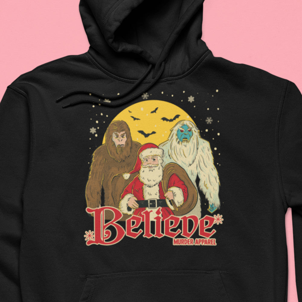 Bigfoot Yeti Santa Hoodie