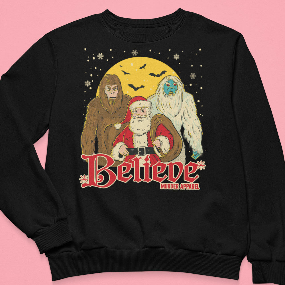 Bigfoot Yeti Santa Sweatshirt