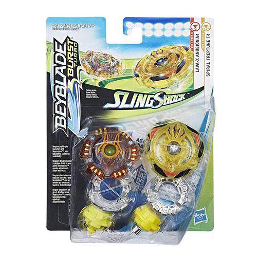 Beyblade Burst Turbo Slingshock Dual Pack - TREPTUNE T4 AND ANUBION A4