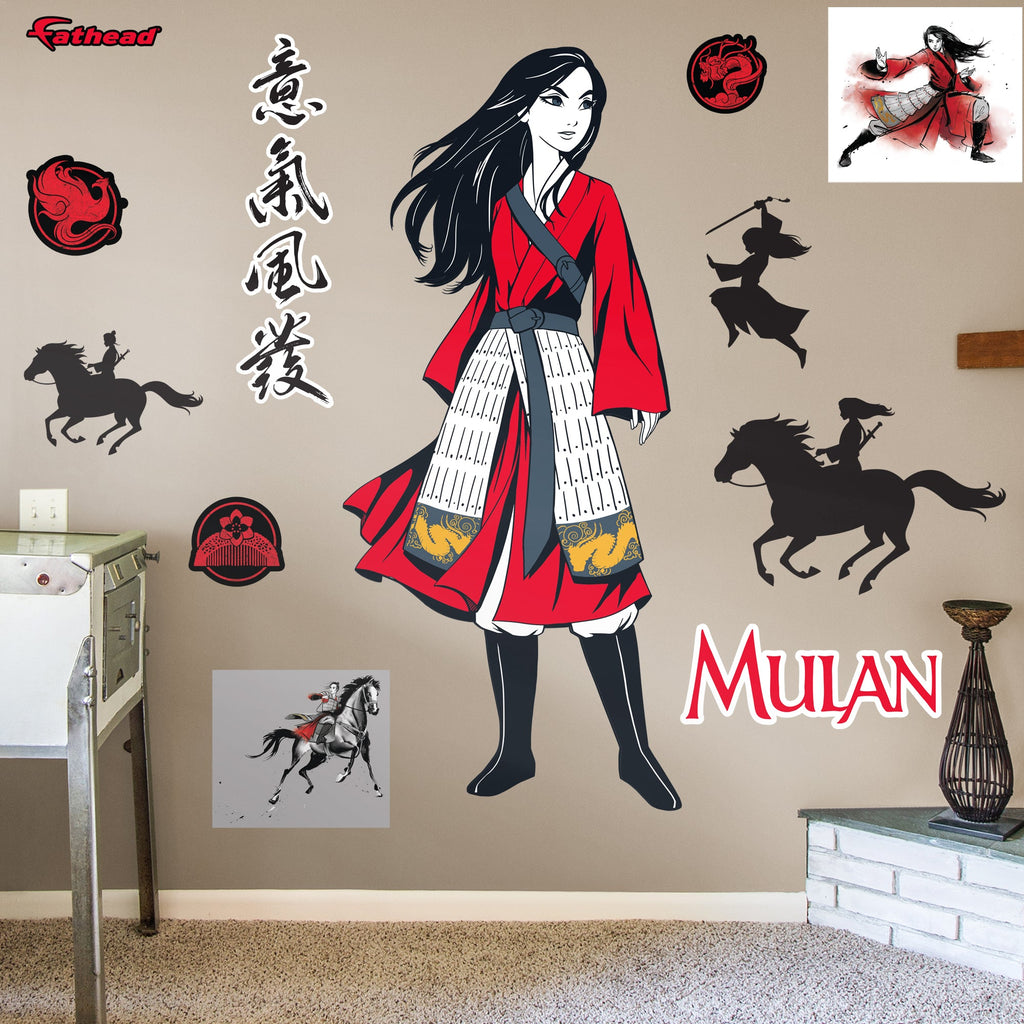 Mulan - Illustrated-Officially Licensed Disney Removable Wall Decal