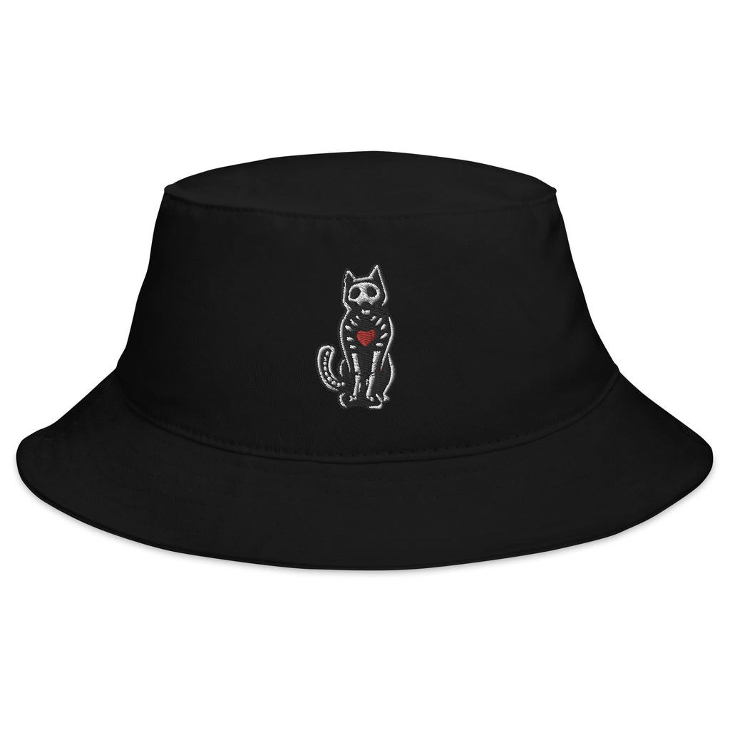 Cat Skeleton Bucket Hat