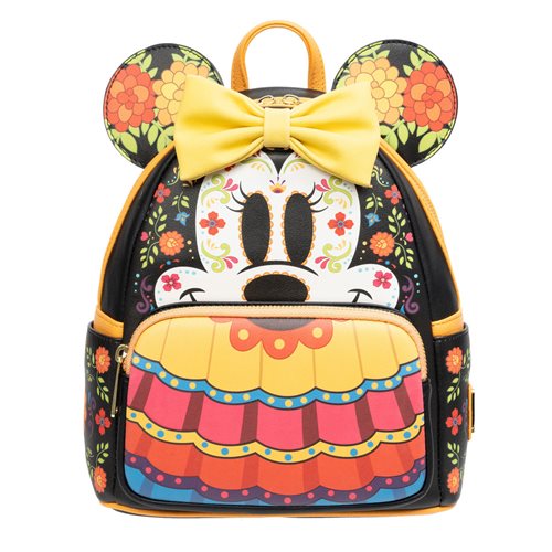 Loungefly Minnie Mouse Dia de los Muertos Sugar Skull Mini-Backpack - Entertainment Earth Exclusive