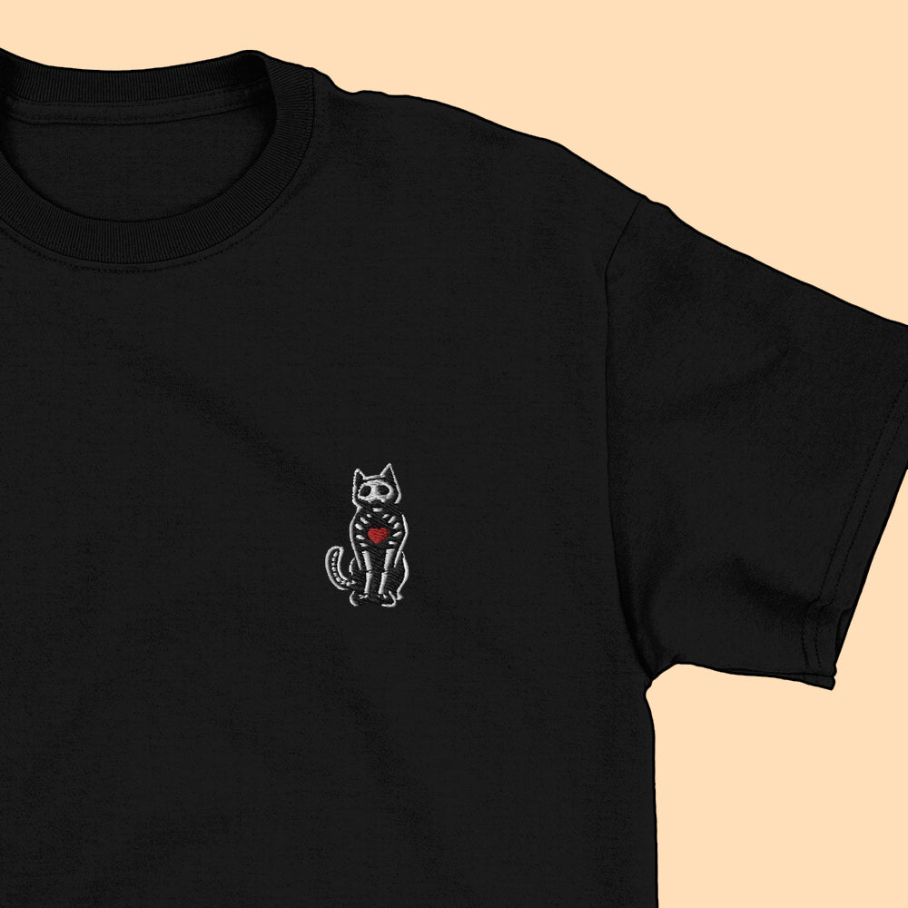 Black Cat Skeleton T-Shirt