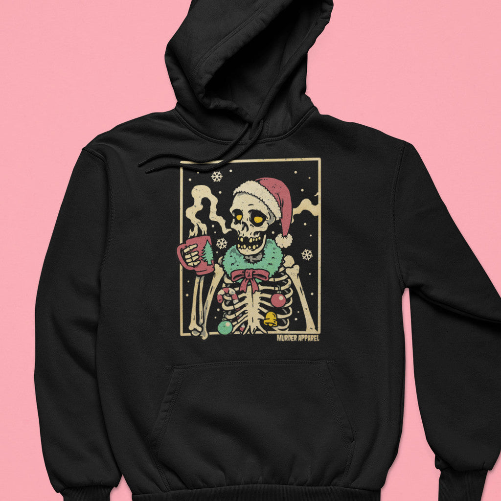 Christmas Coffee Skeleton Hoodie