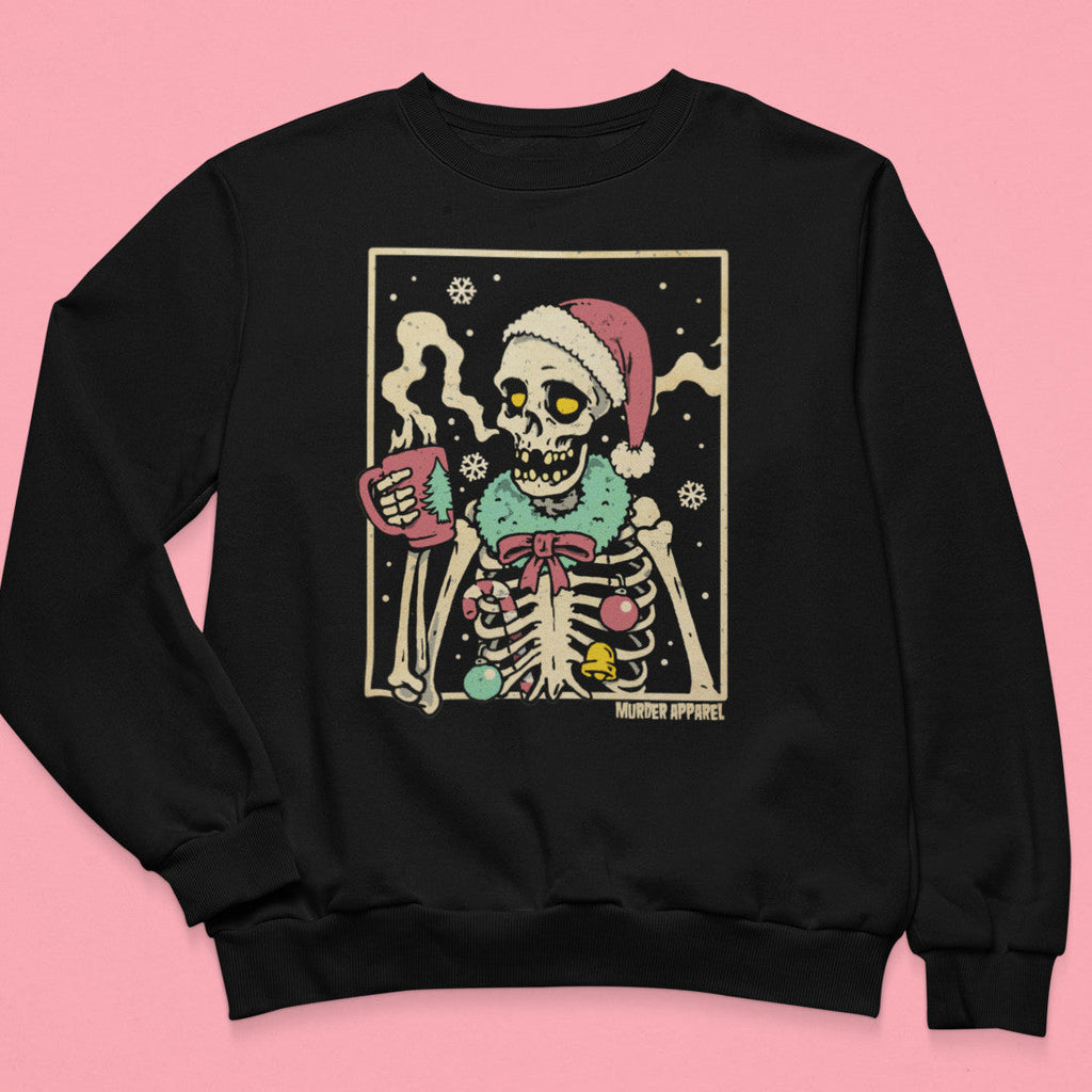 Christmas Coffee Skeleton Sweatshirt