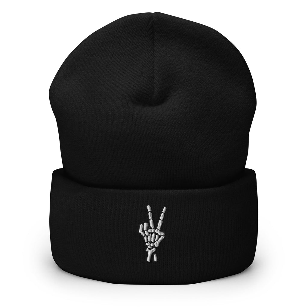 Peace Sign Skeleton Beanie