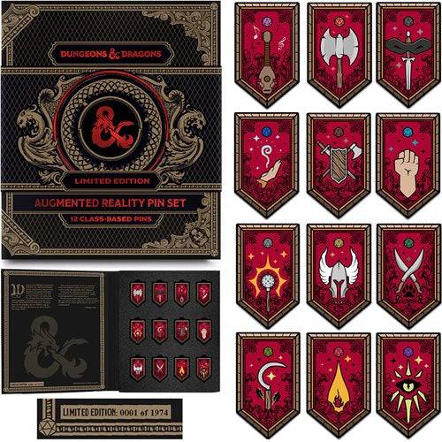 Dungeons & Dragons Character Class Augmented Reality Enamel Pin Set of 12 - Shared Exclusive