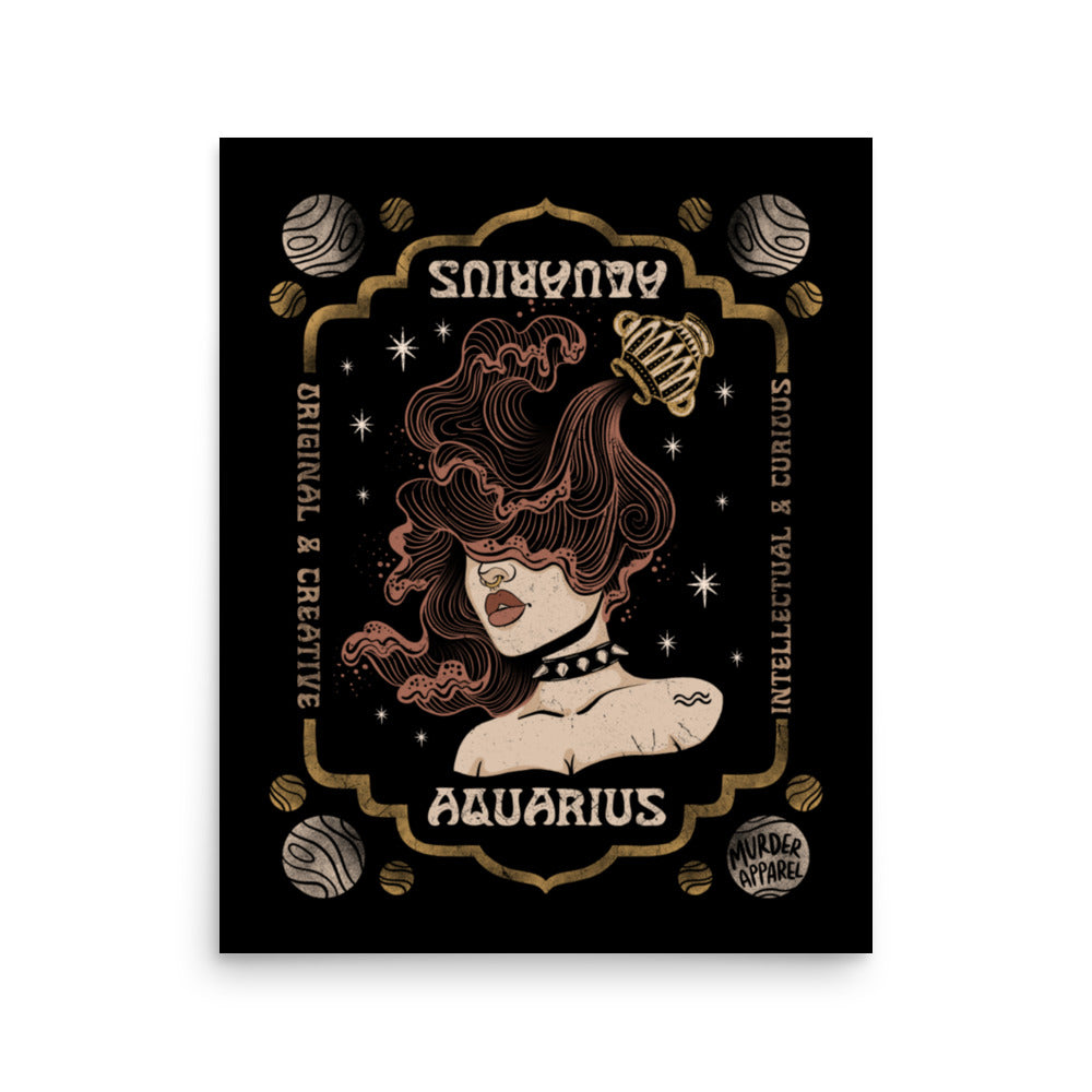 Aquarius Zodiac Poster