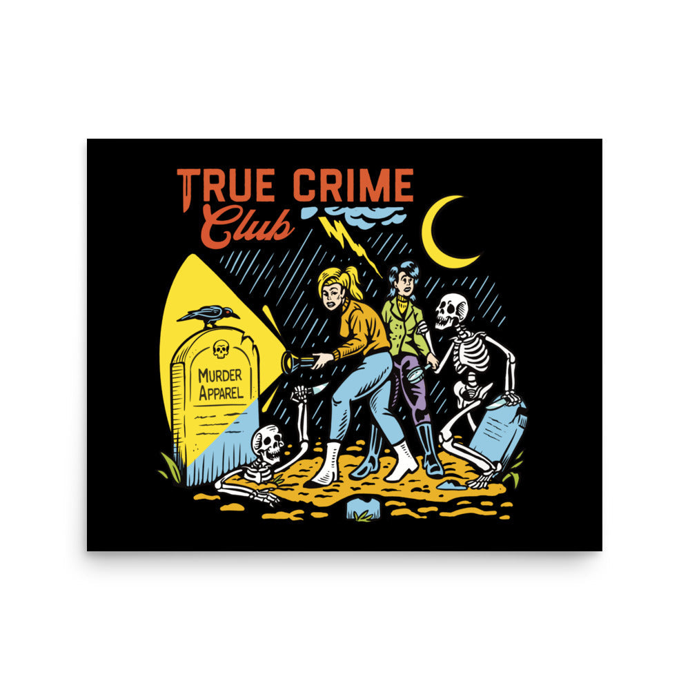 True Crime Club Retro Poster