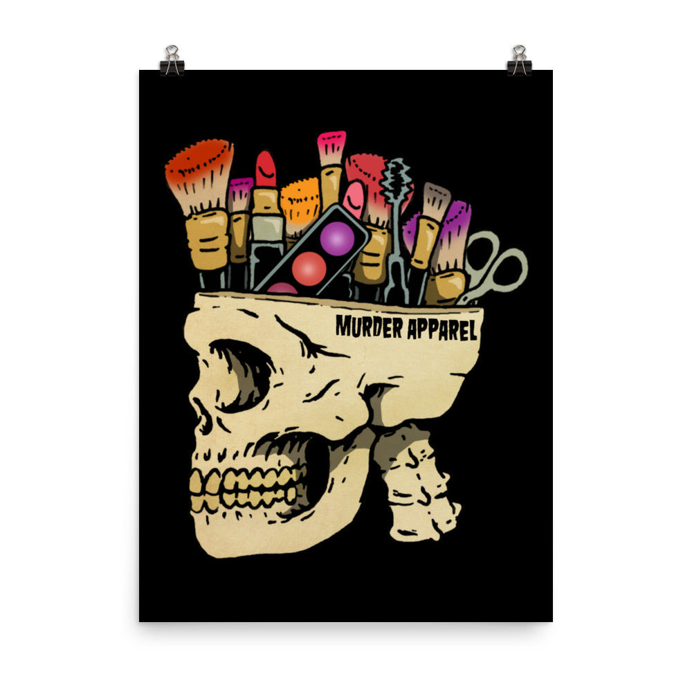 Make Up Skull Poster