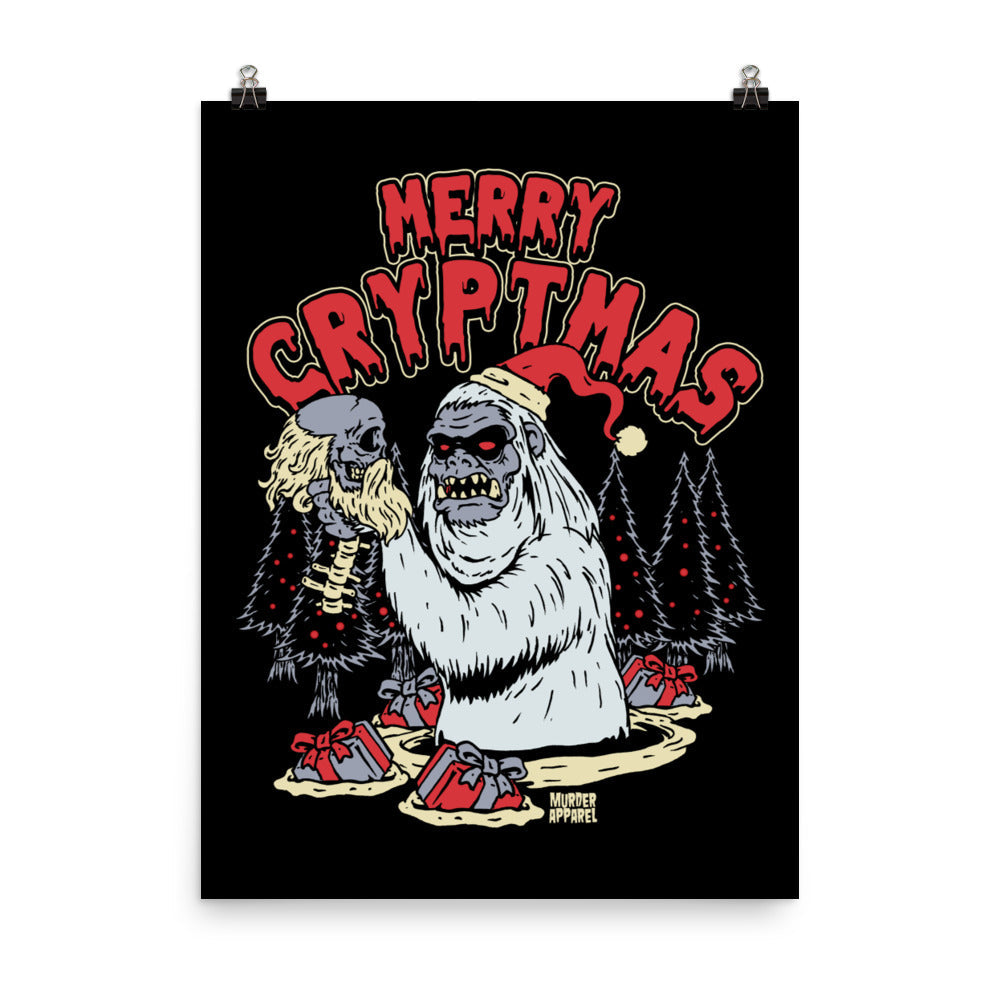 Merry Cryptmas Yeti Poster