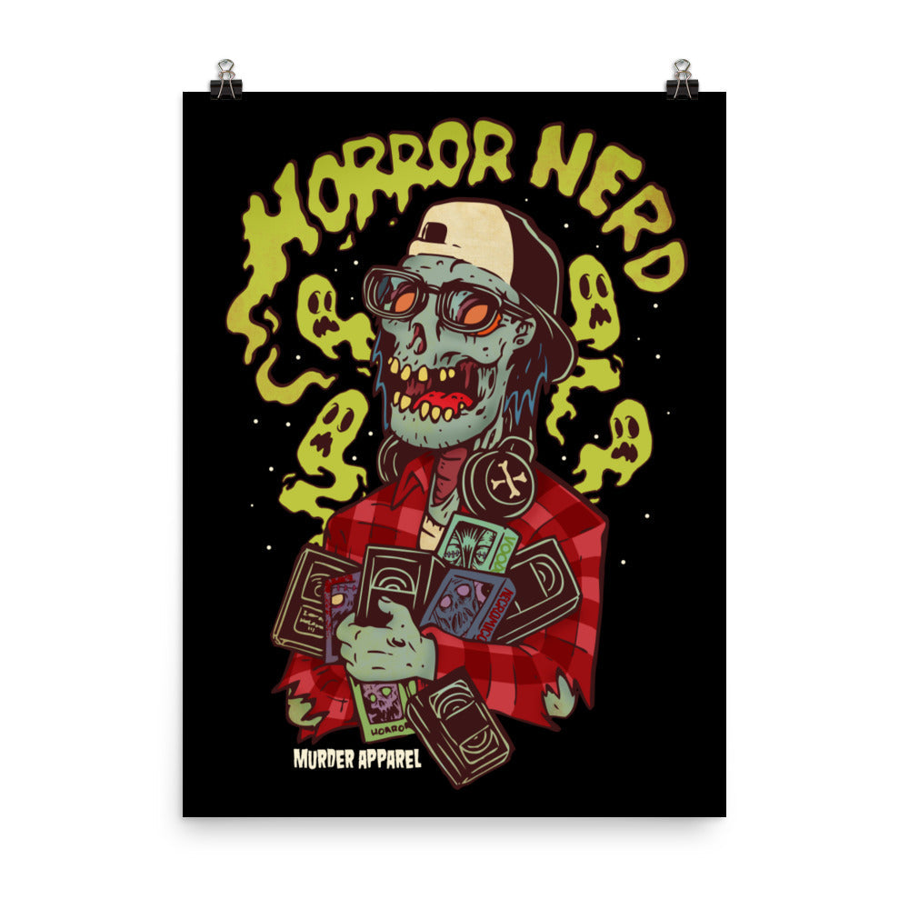 Retro Horror Nerd Poster