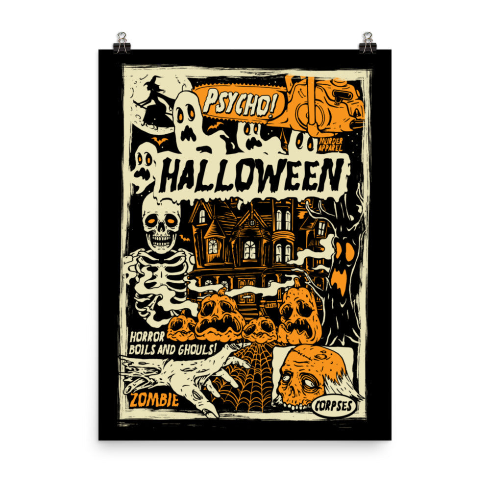 Retro Halloween Vibes Poster