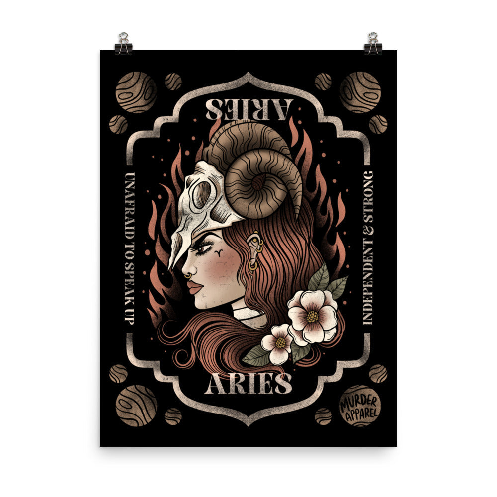 Aries Zodiac Poster