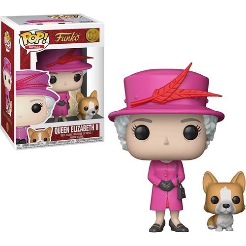 Funko Pop! 01 Royals Queen Elizabeth II w/Corgi Vinyl Figure