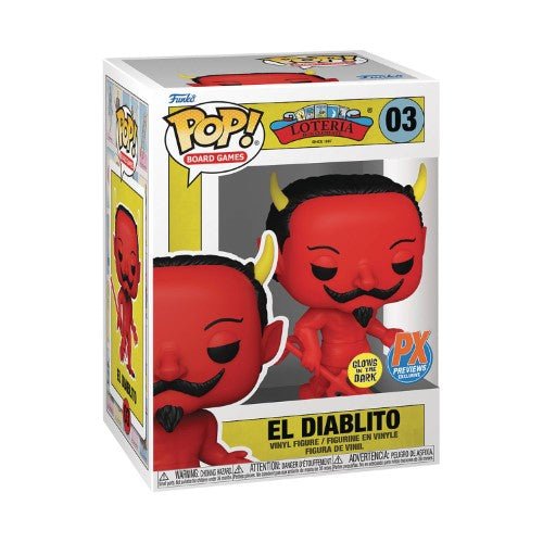 Funko Pop! 03 Board Games - Loteria - El Diablito Glow-in-the-Dark Vinyl Figure - Previews Exclusive