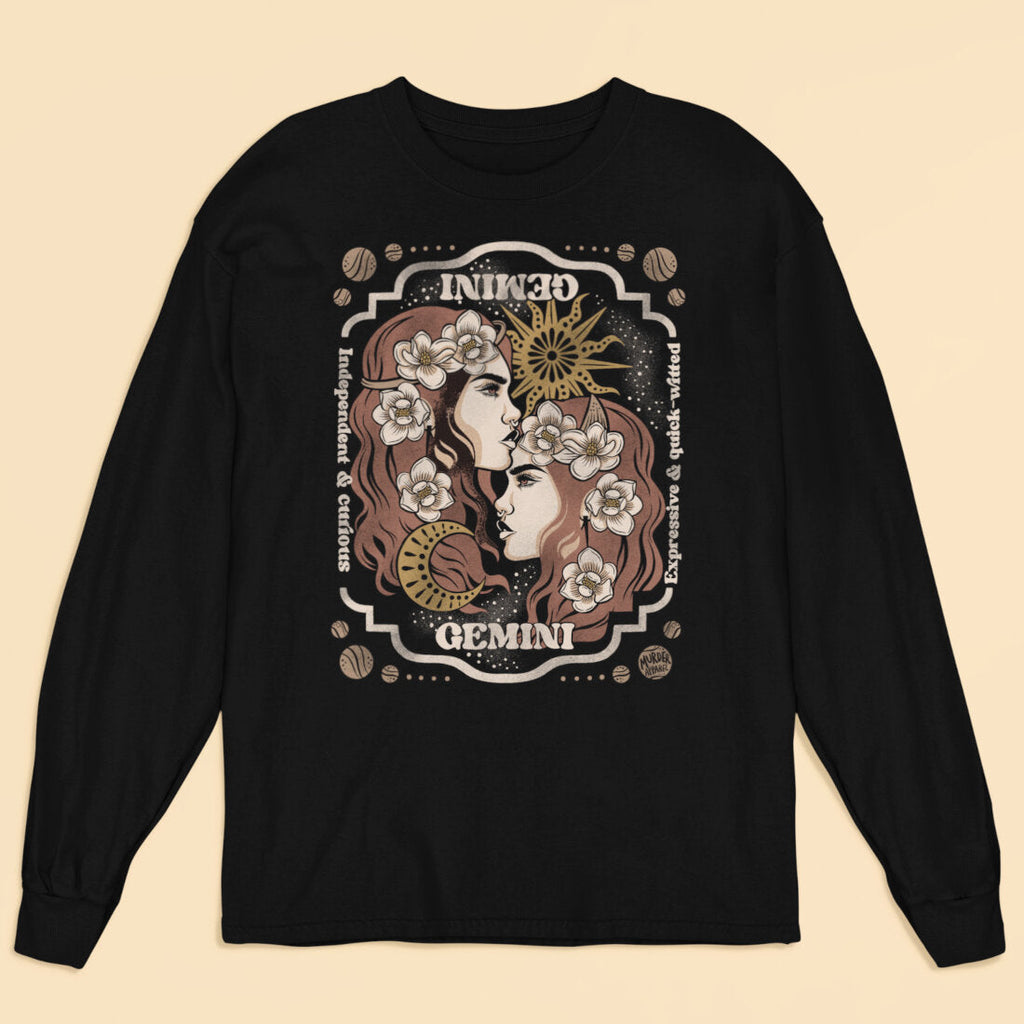 Gemini Zodiac Long Sleeve Shirt