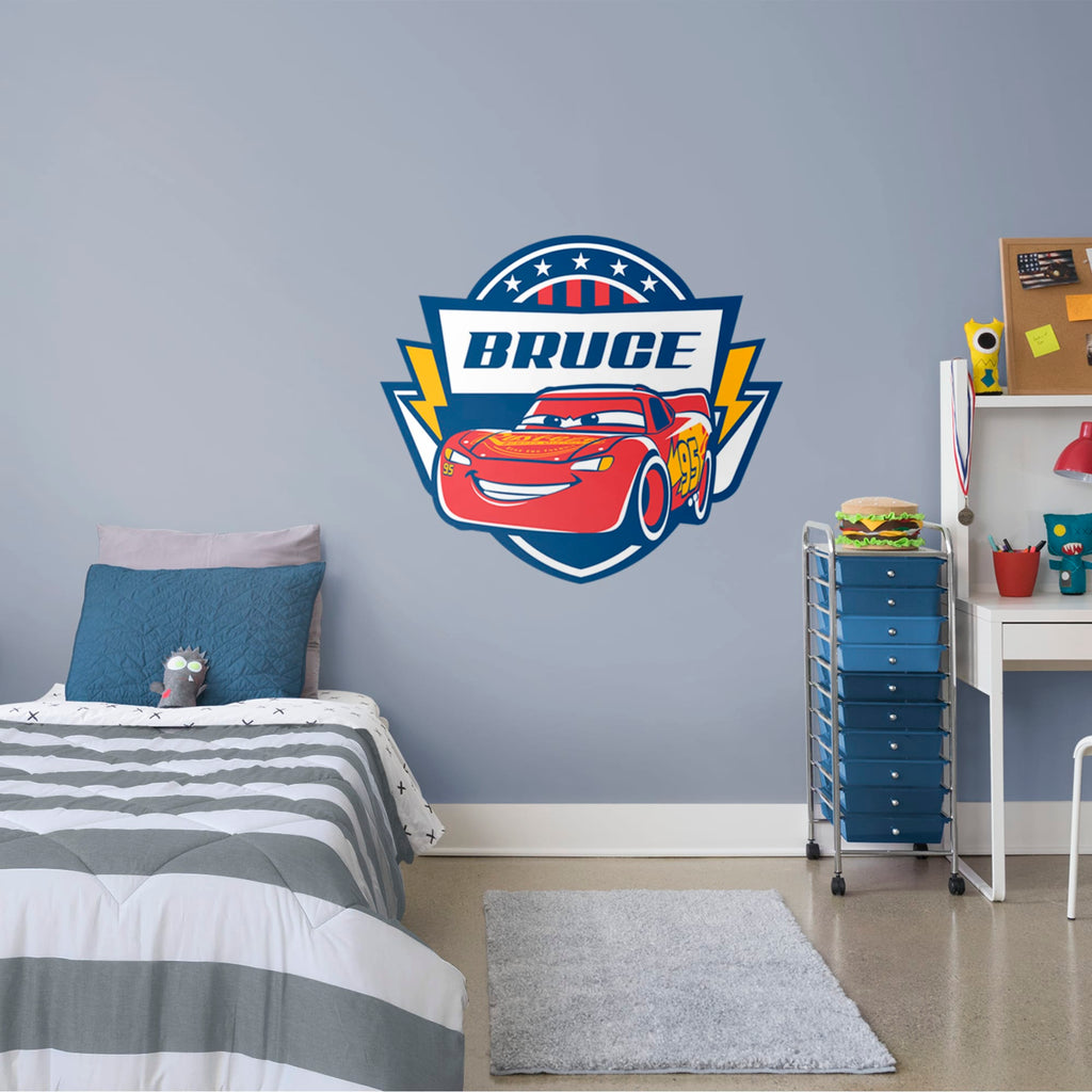 Cars 3: Personalized Name - Officially Licensed Disney/PIXAR Removable Wall Graphic