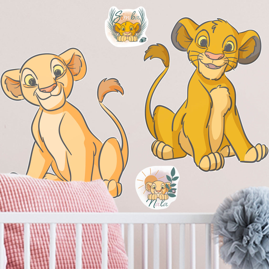 Lion King Simba and Nala Before the Bloom  - Officially Licensed Disney Removable Wall Decal